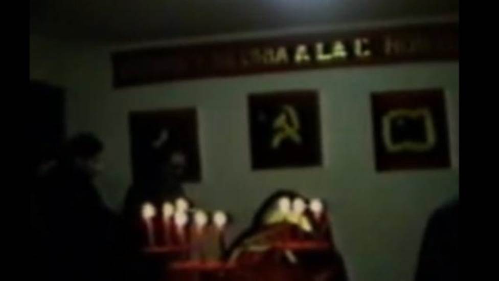 Captura de un video de YouTube del velorio de la camarada Norah