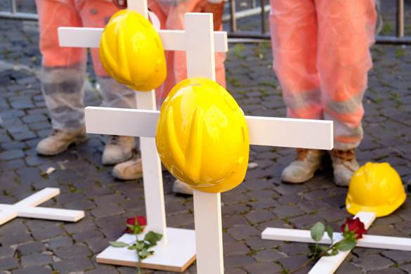 Manifestazione contro le morti sul lavoro