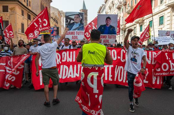 La manifestazione a Roma
