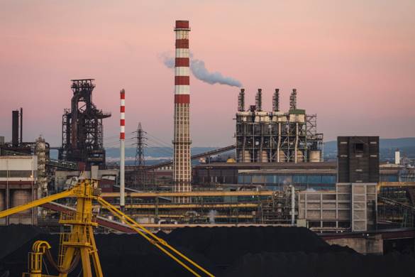Un'immagine dell'acciaieria ex Ilva di Taranto
