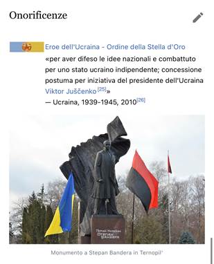 Chance 🤺 Giardiniere 🔞 on Twitter: "27. � una coincidenza che il nazista  Stepan Bandera, responsabile dello sterminio di centinaia di migliaia di  ebrei e di polacchi, sia considerato l'eroe nazionale e