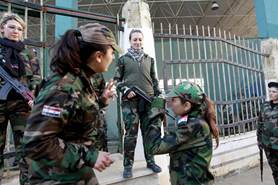 Risultato immagini per Syrian women militias