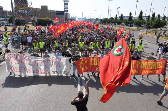 La manifestazione a Campi Bisenzio 